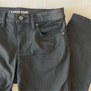 Lands' End Mid Rise Straight Leg Black Pants size 4